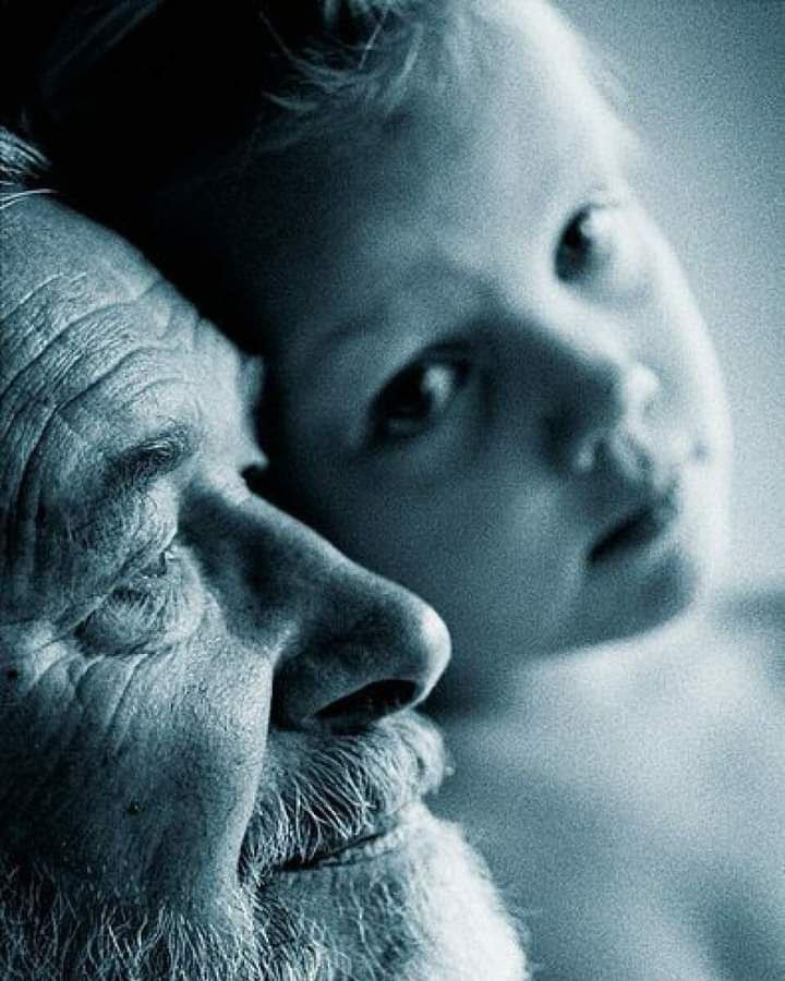 The old man had to hug his boy.... The old man had to hug his boy....